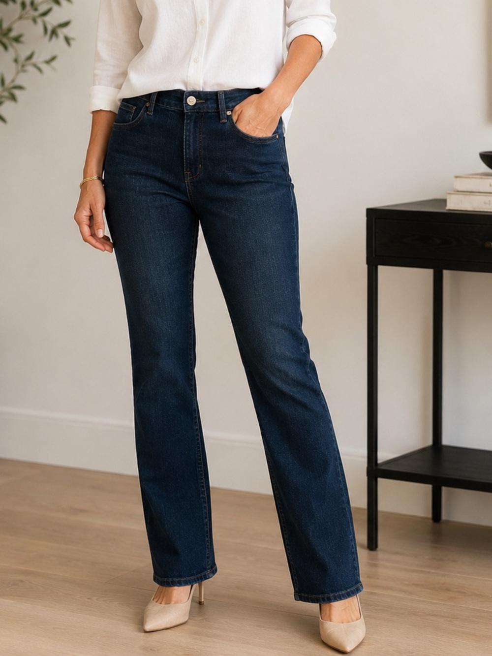 Michael Kors Grant Classic Fit Women’s Dark Wash Jeans 36x30 Straight Leg